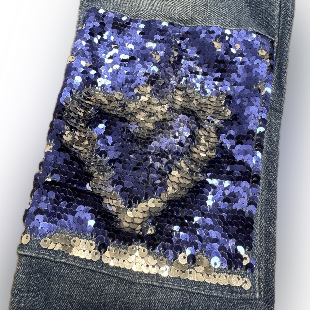 GAP Kids Flip Sequin Stretch Jegging Jeans | Size 7 Regular 💙✨ - Picture 6 of 9
